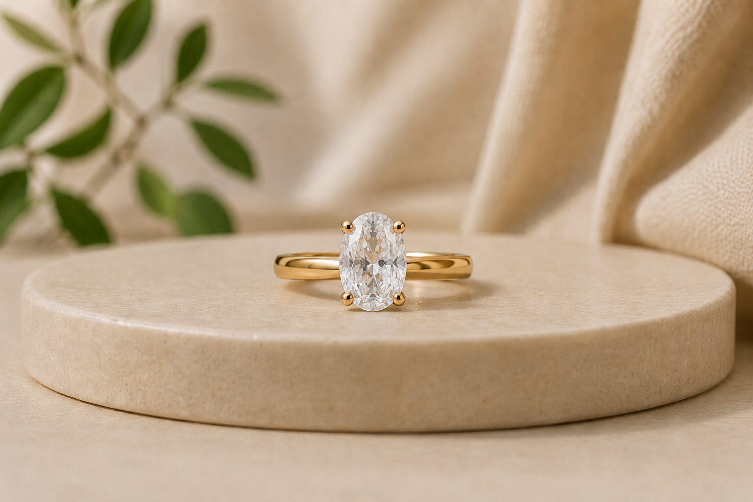 3D Printable Oval Solitaire rings US Sizes 3 - 13